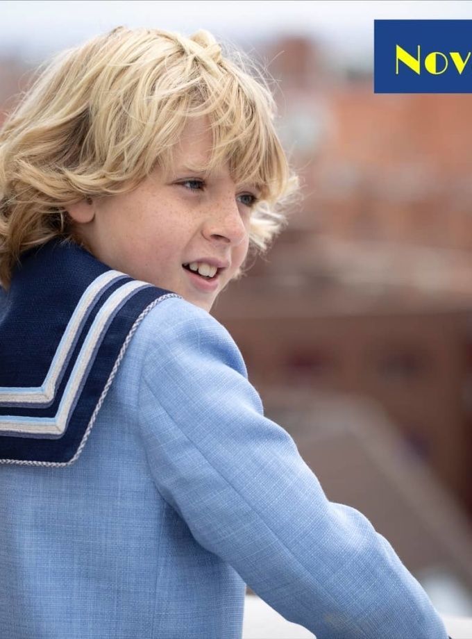 traje de comunion de marinero azul para niños