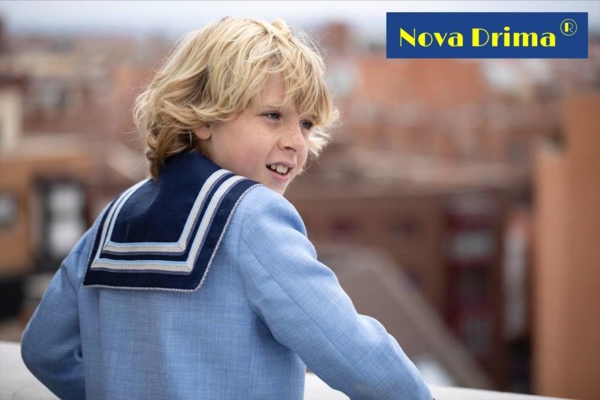 traje de comunion de marinero azul para niños