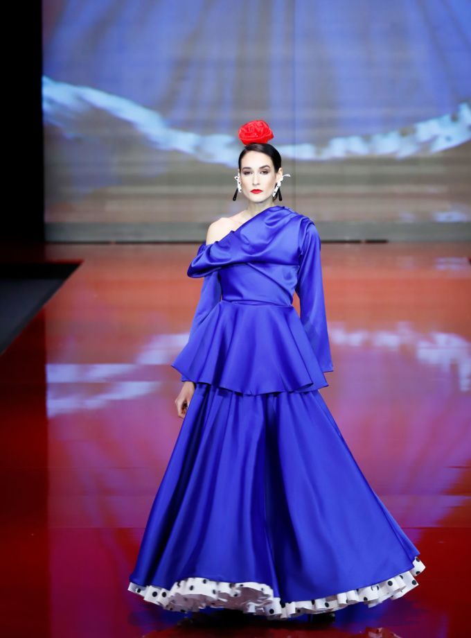 Vestido flamenca drapeado