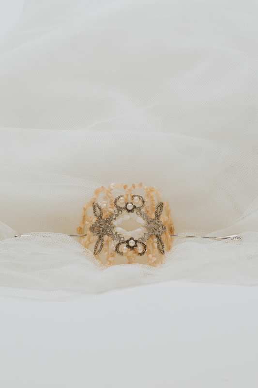 Pasador novia nácar neige