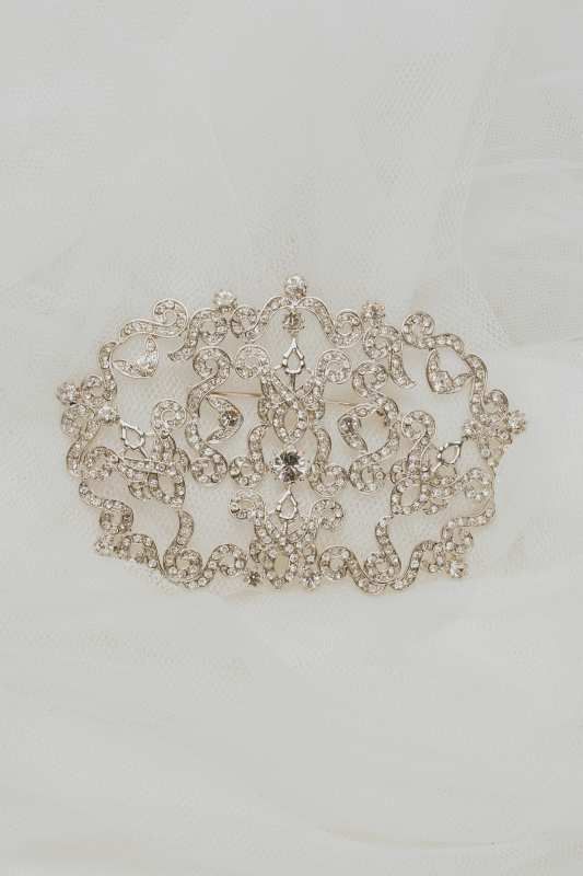 Broche novia plata vieja 10/6,5