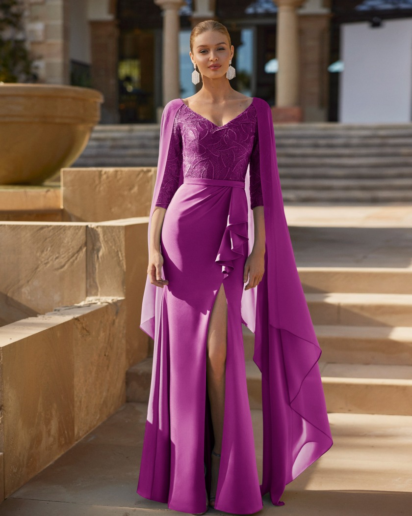 VESTIDO CON MANGAS DE CAPA - Imagen 3