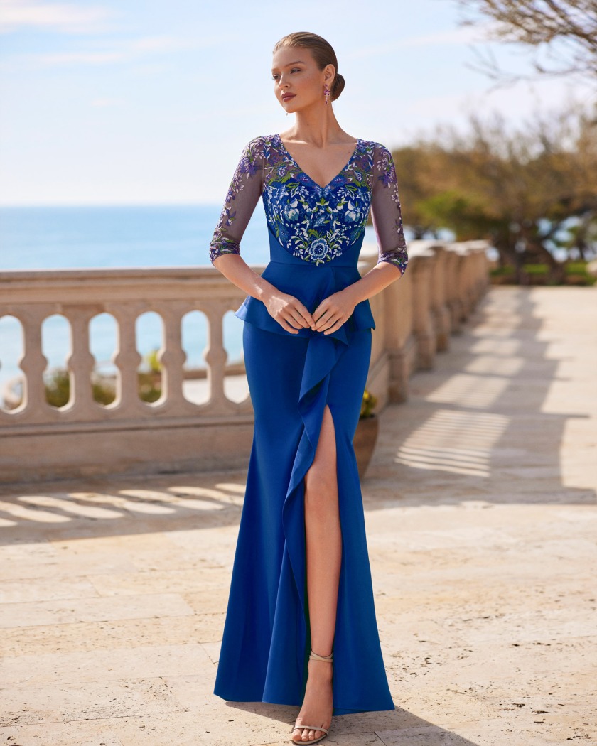 VESTIDO  SIRENA CON CUERPO DE ENCAJE - Imagen 6