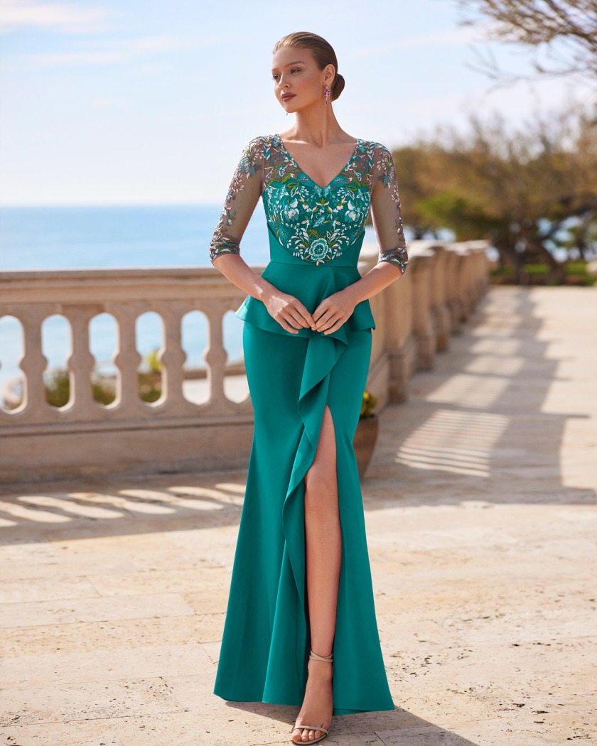 VESTIDO  SIRENA CON CUERPO DE ENCAJE - Imagen 5