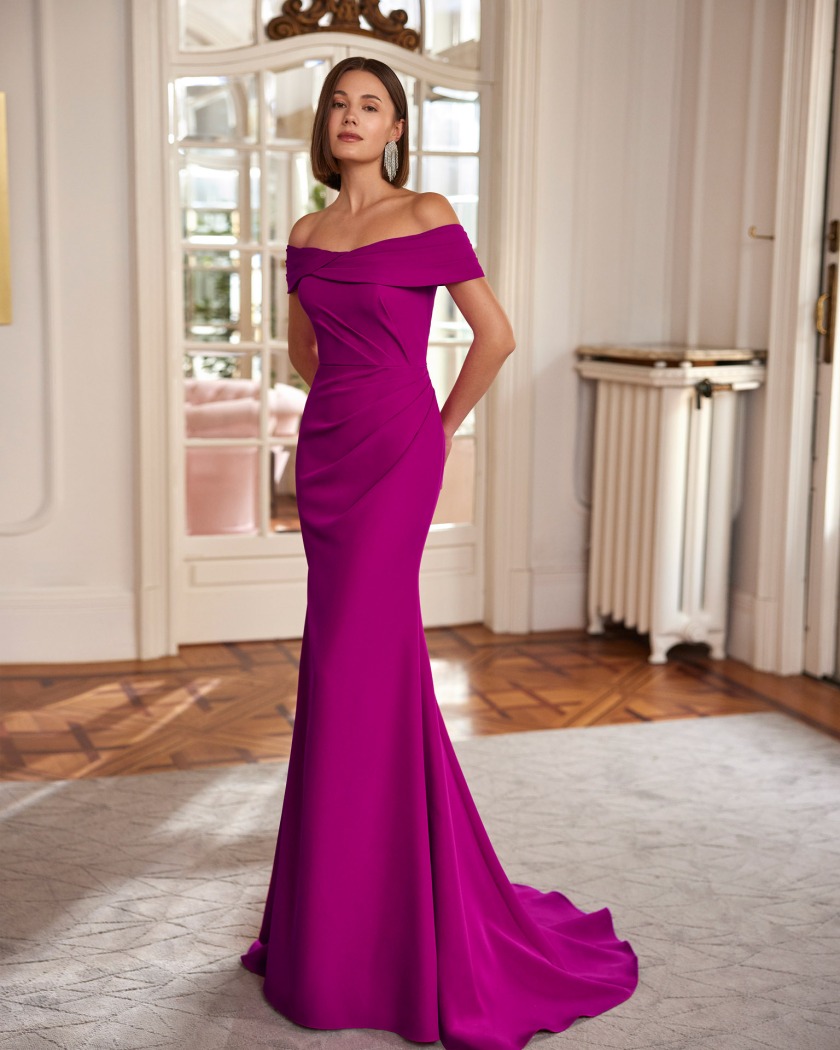VESTIDO CEREMONIA CON MANGAS DESMONTABLES - Imagen 6