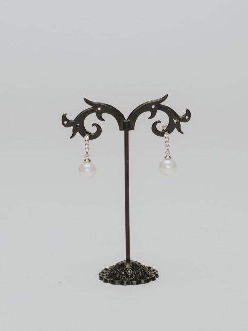 Pendientes perla y zirconitas