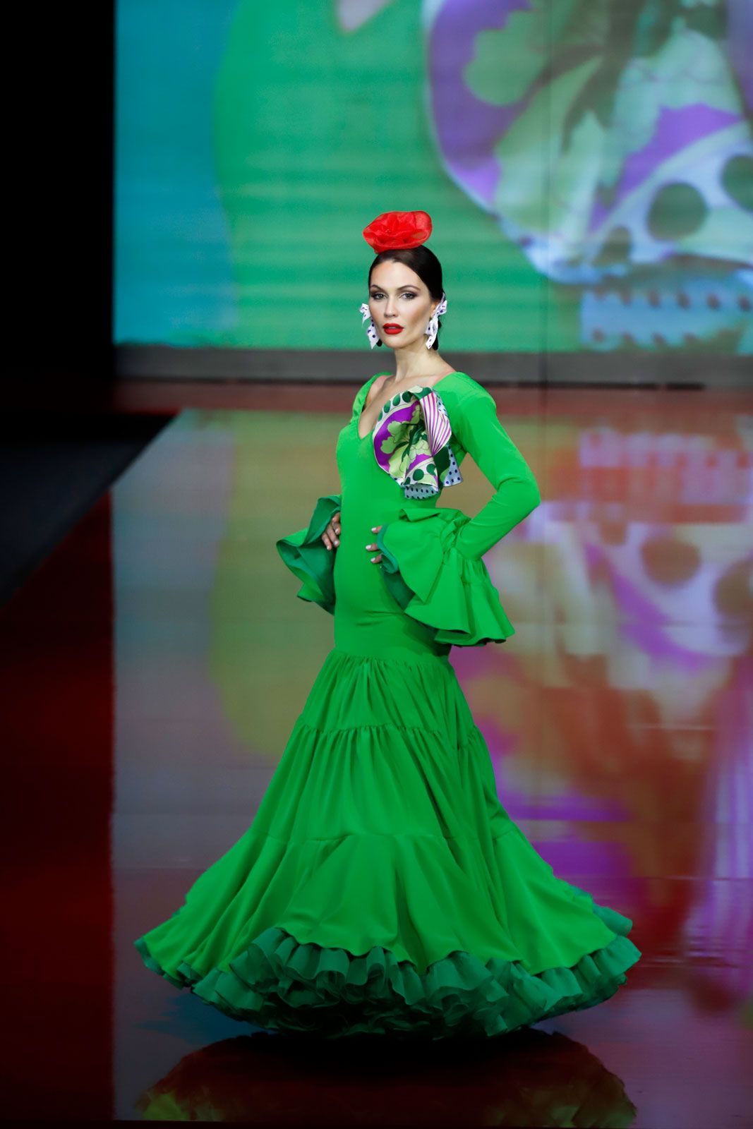 Trajes de flamenca rocieros - Vestido flamenca verde balenciaga